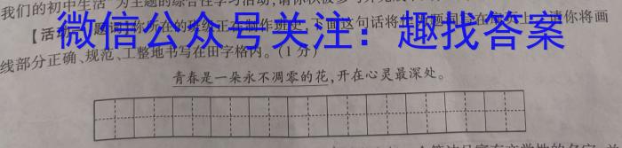 2023-2024学年安徽省七年级学习评价[下学期阶段性练习(一)][各科标题均不同]/语文