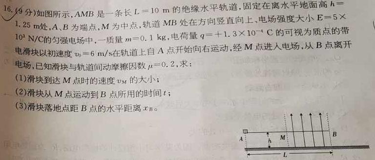 甘肃省2024年陇南市中考模拟联考卷<二>(物理)试卷答案