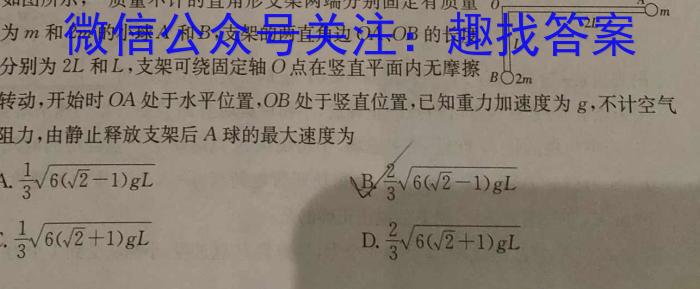 2024年陕西省初中学业水平考试·信息卷(二)2物理试卷答案