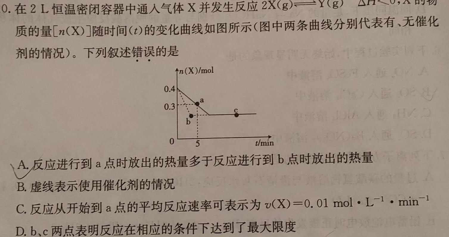 【热荐】山西省2023-2024高一7月联考(597)化学