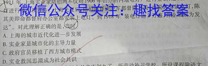 2024届智慧上进 名校学术联盟·高考模拟信息卷押题卷(九)9历史试卷答案