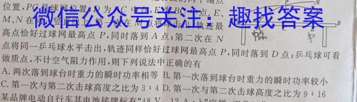 安徽省2023-2024学年度第二学期九年级学情调研（六）物理`