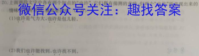 河南省泌阳县2023-2024学年度下期八年级期中素质测试题语文