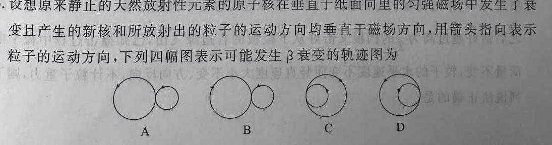 [今日更新]河北省2024届高三年级大数据应用调研联合测评（V）.物理试卷答案