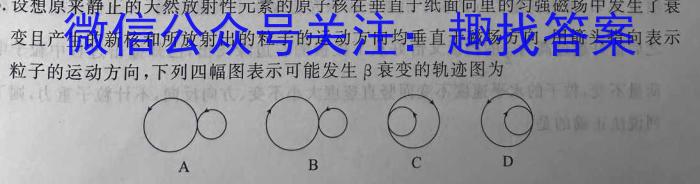 宁夏灵武一中高二年级期末考试试卷(242952Z)物理试题答案