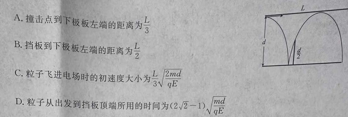 [今日更新]湖北省部分省级示范高中2023-2024学年上学期高二期末.物理试卷答案