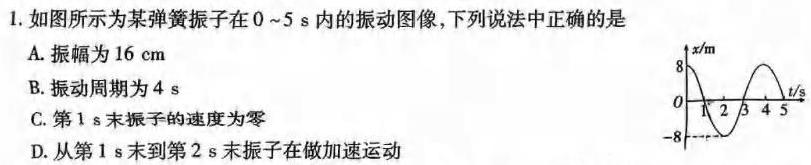 [今日更新]2023-2024学年云学名校联盟高二年级期末联考.物理试卷答案