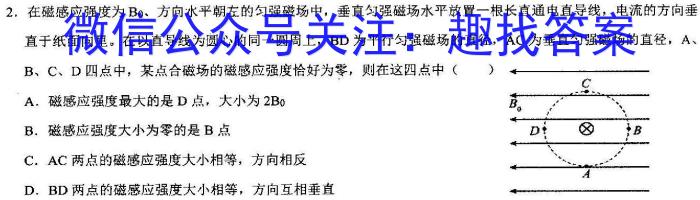 河南省南阳市2024年春期六校高二年级第一次联考物理试卷答案