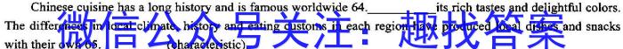 天一大联考2024年河南省普通高中招生考试考前定位试题英语试卷答案