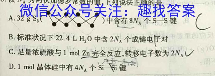 3河南省顶级名校2023-2024学年高三上学期12月教学质量测评化学试题