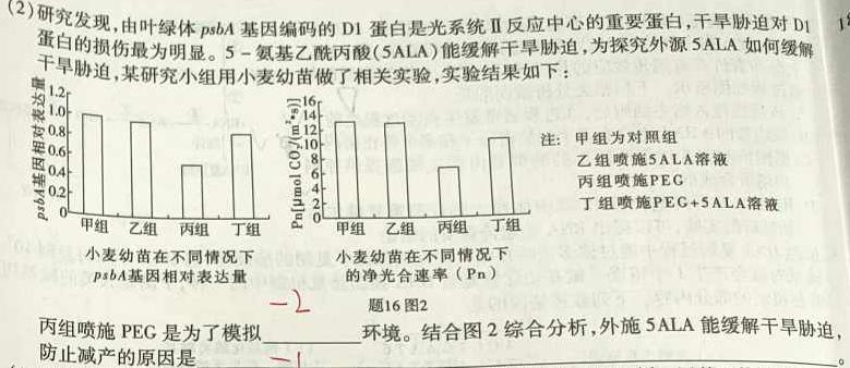 府谷中学高一年级第一次质量调研检测(25-T-081A)生物