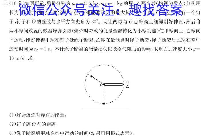 河南省2025届高三年级调研考试（9月）物理试卷答案