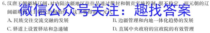 2024届高三年级TOP二十名校质检二（243453D）历史试卷答案