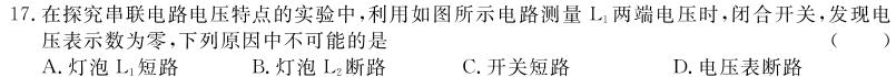 [今日更新]百师联盟 2024届高三二轮复习联考新教材(二).物理试卷答案