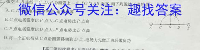 贵州省安顺市全市2023-2024学年度高一第二学期期末教学质量监测考试物理试卷答案