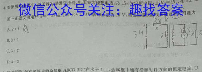 安徽省2024年名校之约大联考·中考导向压轴信息卷(5月)物理`