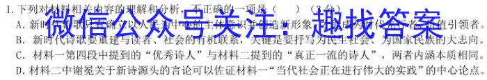 高考研究831 重点课题项目陕西省联盟学校2024年联考语文