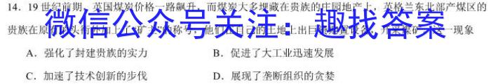 炎德英才大联考 湖南师大附中2024届模拟试卷(二)2历史试题答案