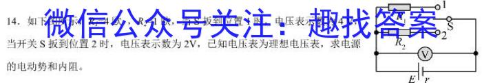 河南省开封市2023-2024学年第一学期九年级期末调研试卷物理试卷答案