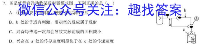 点石联考辽宁省2024-2025学年度上学期高三开学阶段测试生物学试题答案