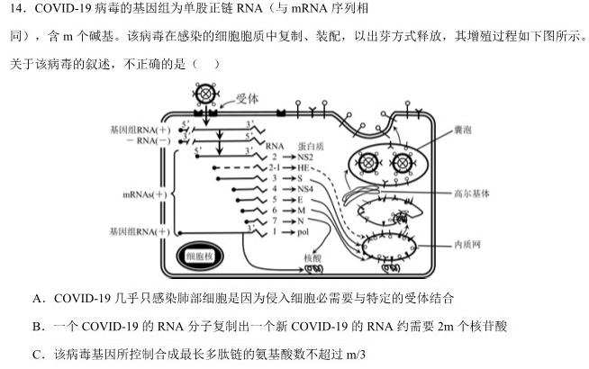 江西省2023-2024学年度第二学期学科素养监测（八年级）生物