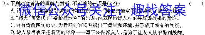 全国名校大联考2023~2024学年高三第八次联考(月考)语文