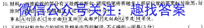 2024届陕西省高三4月联考(显示器)语文