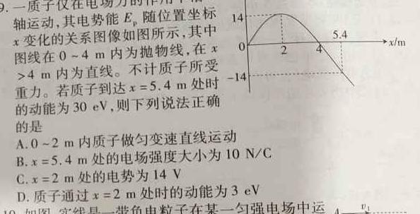 陕西省2023-2024学年高二年级期末考试试卷(242962Z)(物理)试卷答案