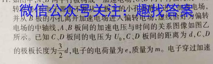 2024届衡水金卷先享题调研卷(湖南专版)二物理试卷答案