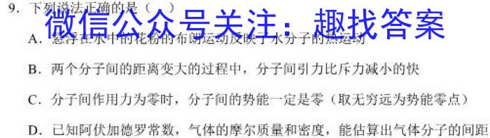 河南省2024-2025学年上学期高二年级9月月考(25069B)物理试题答案