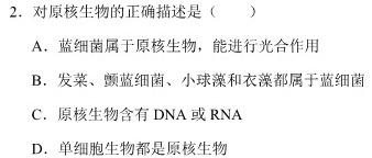 天水市二中2025届高三月考试卷（8月）生物