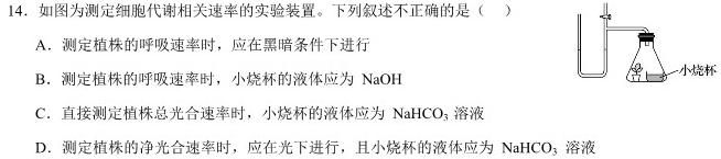 湖北省"腾·云"联盟2023-2024学年高一年级下学期5月联考生物学部分