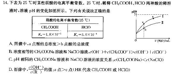 1福建省2024届高三质优校阶段检测（12月）化学试卷答案