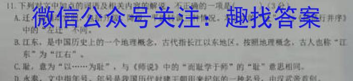 2024届衡水金卷先享题调研卷(JJ.AB)(1)/语文