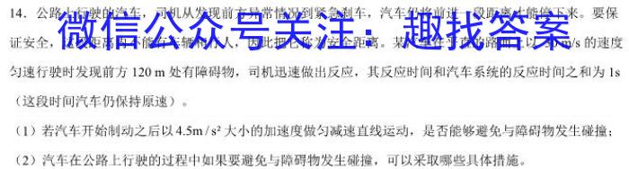 安徽省2023-2024学年下学期八年级教学评价二(期中)物理