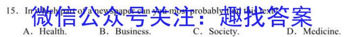 2024届陕西省九年级中考模拟检测(24-CZ152c)英语