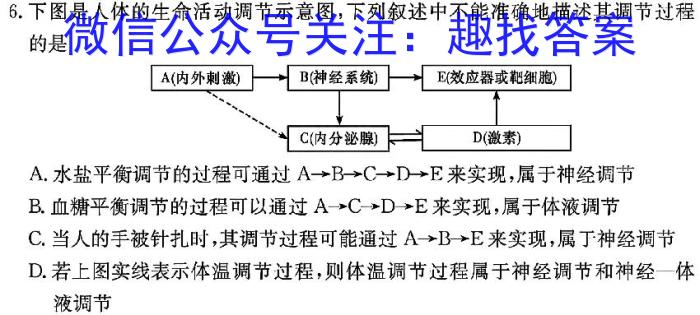 山西省运城市2024-2025学年高三摸底调研测试(2024.9)生物学试题答案