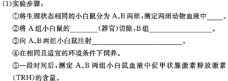 江西省九江市永修县某校2023-2024学年度下学期九年级阶段（一）质量检测试卷生物学部分