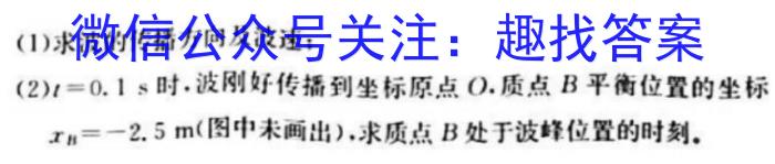 炎德英才大联考 2024年普通高等学校招生全国统一考试考前演练三3物理试卷答案