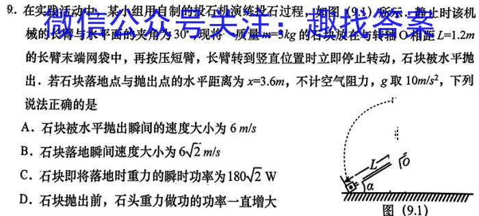 2024届贵州省高三2月联考(24-361C)h物理