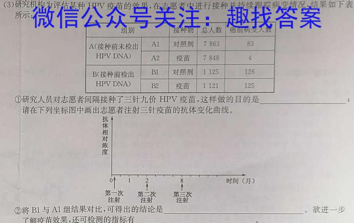 [广州三模]2024年广州普通高中毕业班综合测试(三)3生物学试题答案