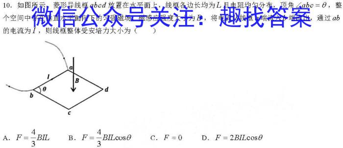 山西省2024届九年级下学期5月联考物理试卷答案