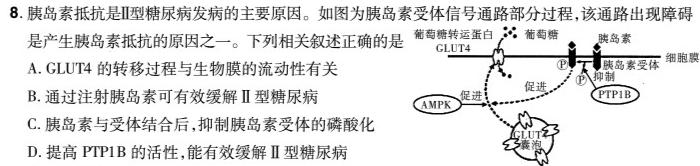 天一大联考 2023-2024学年安徽高二(上)期末质量检测生物学部分