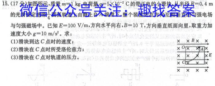 漳州市2024届高三年级下学期3月质检考试物理试卷答案