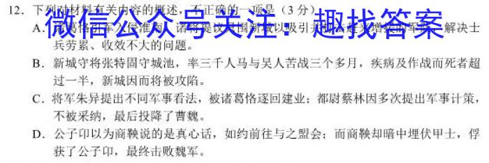 安徽省安师联盟2024年中考权威预测模拟试卷（六）语文