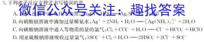 3河北省2023-2024学年第一学期高一年级12月月考(241434Z)化学试题
