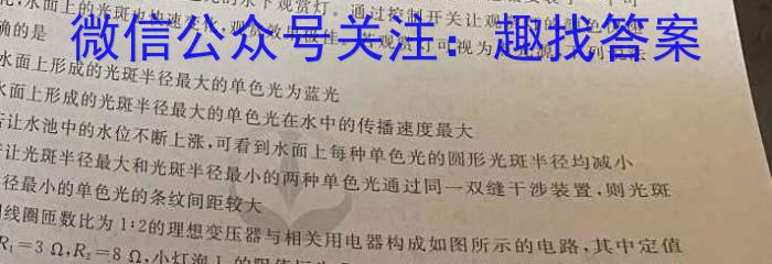 学科网2024届高三1月大联考考后强化卷(新高考卷)物理试卷答案