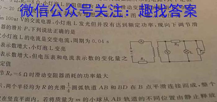 四川省2023年秋期宜宾市高二年级普通高中学业质量监测l物理