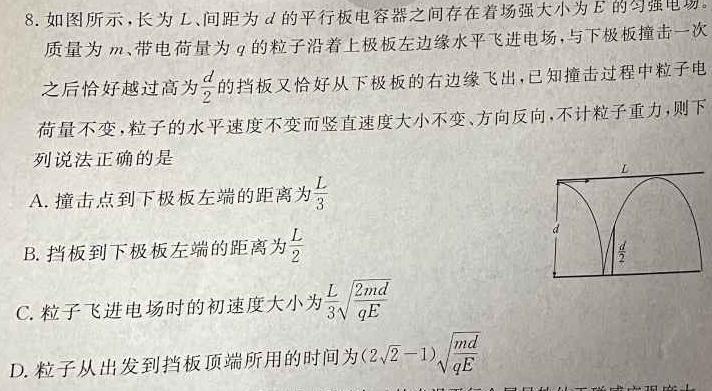 2024普通高等学校招生全国统一考试·名师原创调研仿真模拟卷(四)4物理试题.