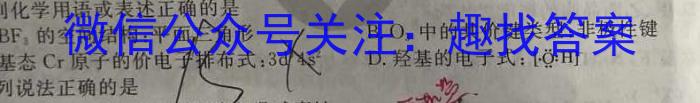 3九师联盟 2023~2024学年高三核心模拟卷(中)(六)6化学试题
